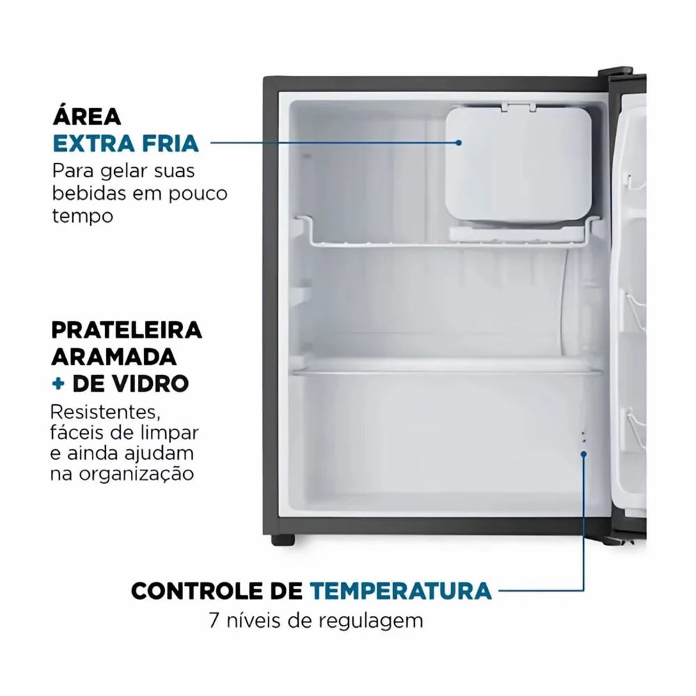 Área extra fria e prateleiras