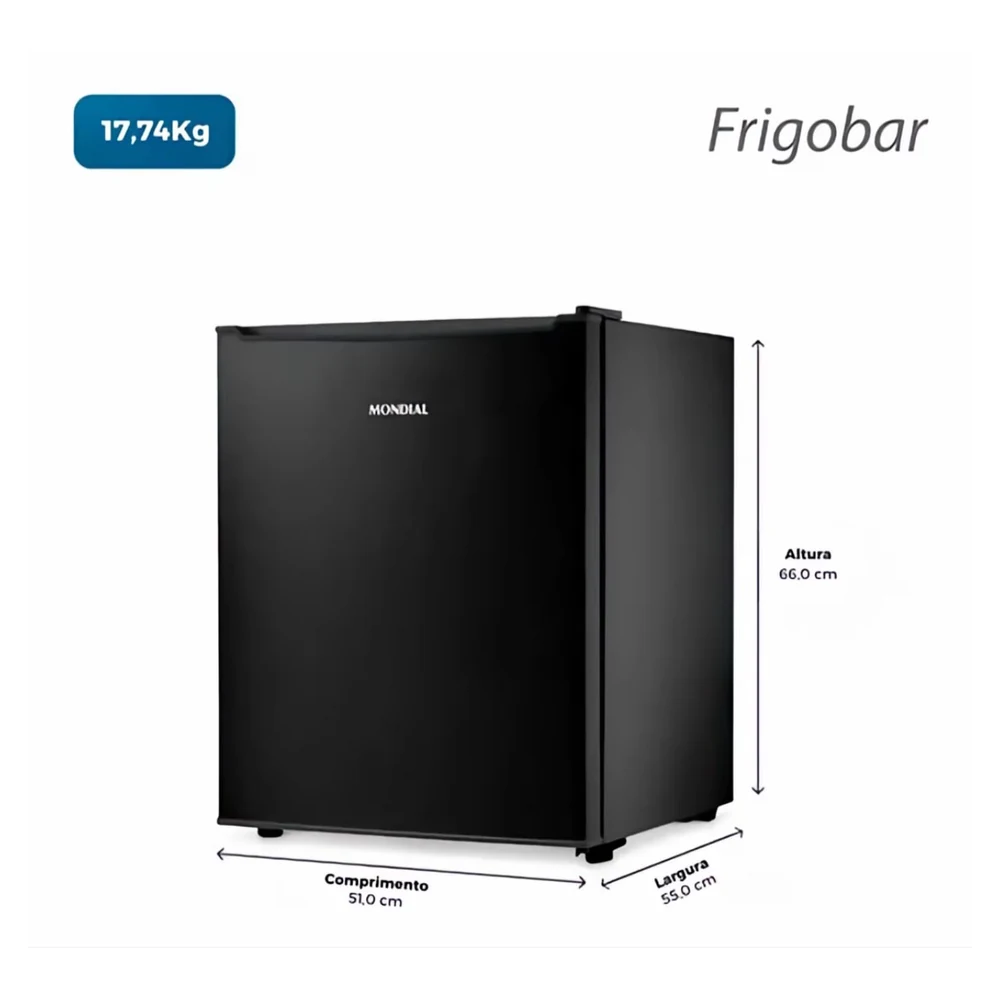 Dimensões do frigobar